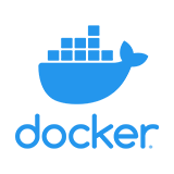Logo Docker : une représentation de l'emblème bleu et blanc avec la lettre 'D', qui est la marque de commerce de Docker, une plateforme open-source de virtualisation de conteneurs qui facilite le déploiement et la gestion d'applications.