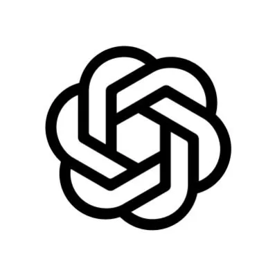 Logo OpenAI : représentation de l'emblème OpenAI, entreprise spécialisée dans l'intelligence artificielle et les modèles de langage.